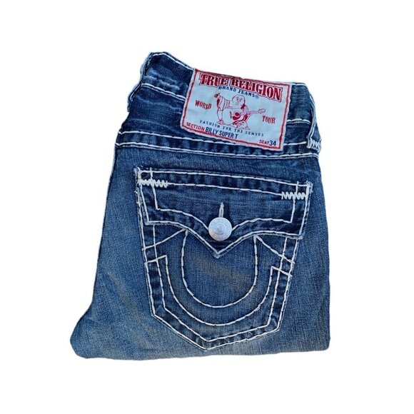 Vintage True Religion Jeans Size 31 BILLY SUPER T Blue - Picture 2 of 7